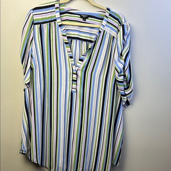 Torrid Harper Blue Boxy Blouse Relaxed Fit size 5X. - Picture 1 of 5